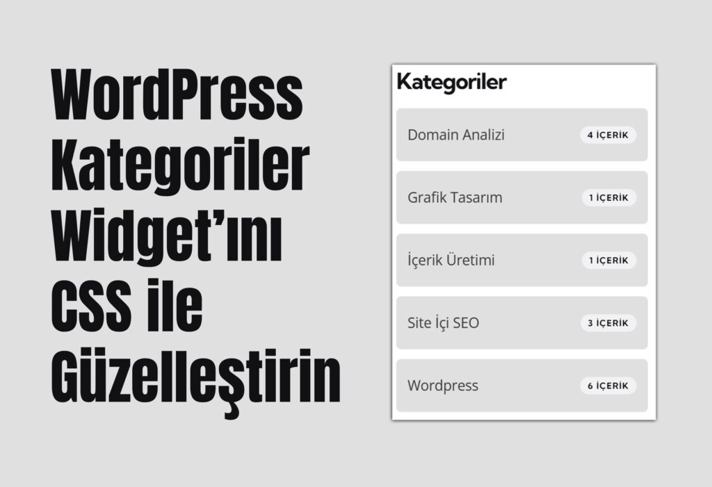 WordPress Kategoriler Widget’ını CSS ile Güzelleştirin