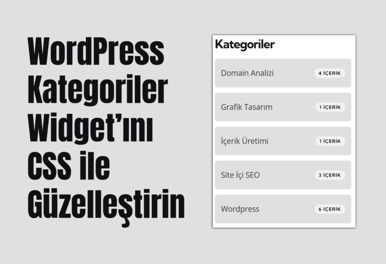 WordPress Kategoriler Widget’ını CSS ile Güzelleştirin